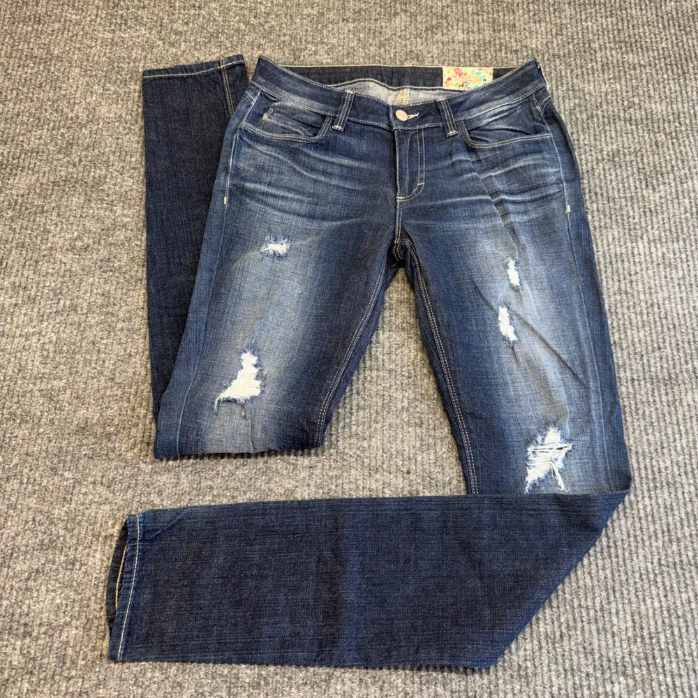 Siwy Denim‎ Leona size 27 Y2K Distressed Skinny Ripped Jeans Women Stretch